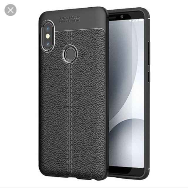 Ốp lưng Xiaomi Redmi note 5 Pro vân da đen auto forcus siêu bền chống trơn trượt