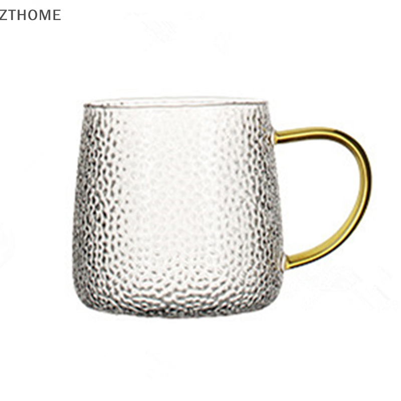 ZTHOME Cốc thủy tinh chịu nhiệt cốc nước thủy tinh có tay cầm trà sữa uống cốc hộ gia đình