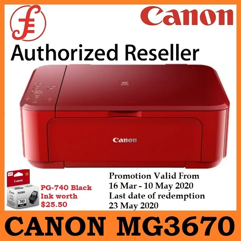 Canon MG3670 Wireless All-in-One Printer Print Scan Copy Singapore
