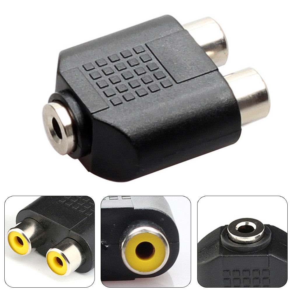 【Bởi】 Bộ chuyển đổi cáp truyền âm thanh kết nối bộ chuyển đổi 3.5mm cho Bộ khuếch đại loa mic trong kho
