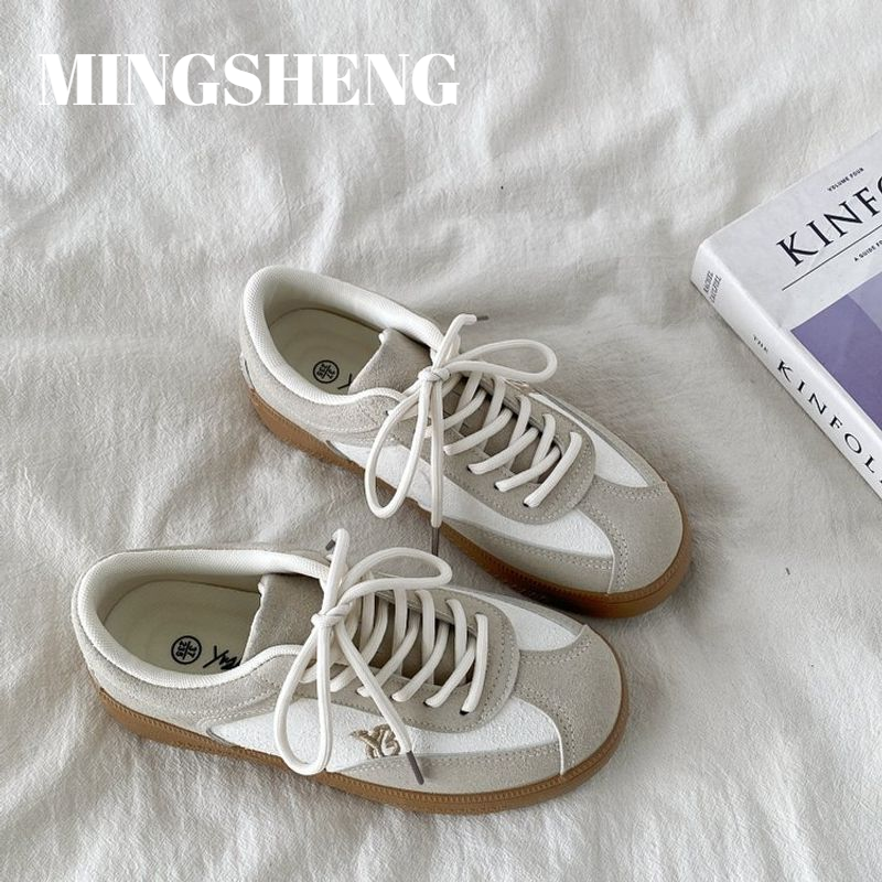 MINGSHENG Women's Casual Sneakers with Cross-Lace Design for Everyday Wear ราคา 436 บาท*ส่งฟรี