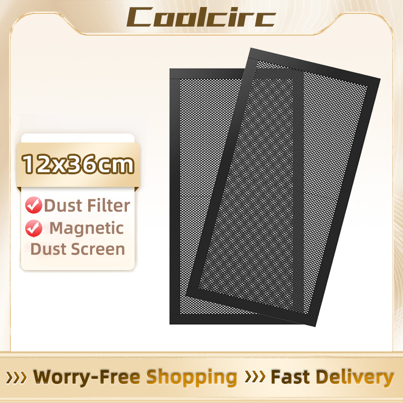 【Deal】 Coolcirc Dust Filter For Computer Cooler Fan 12x36cm Magnetic Frame PC Fan Dust Mesh PC Coole
