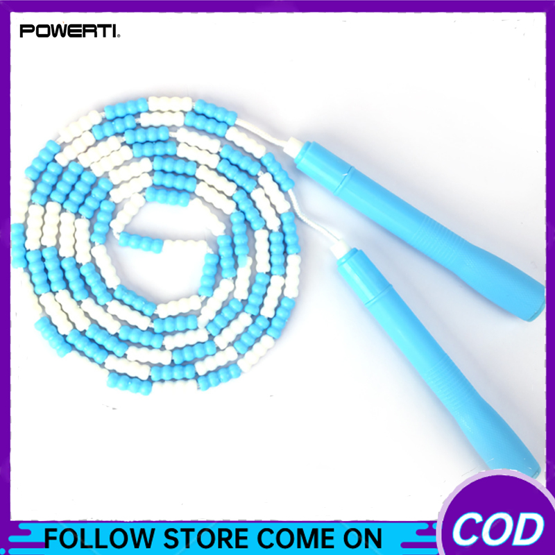 Jump Rope Plastic Beaded Segmented Training Workout Skipping Rope