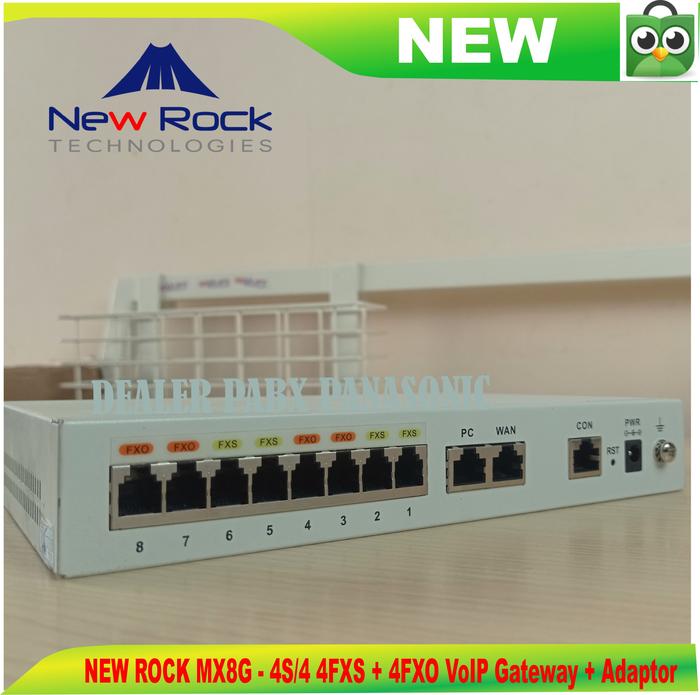 PROMO NEW ROCK MX8G - 4S/4 4FXS+4FXO VOIP GATEWAY - majuterus02 Harga 1,420,000 rupiah*Gratis Ongkir