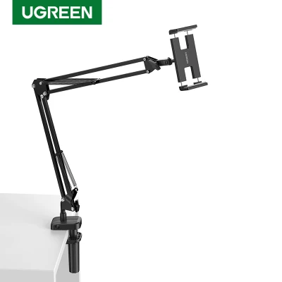 UGREEN Phone & Tablet Stand 360 Rotating Flexible Long Arms Tablet Stand Holder For 4-12.9'' Desktop Bed Lazy Metal Bracket Clamp for Samsung Oppo Vivo Xiaomi iPad Air Kindle