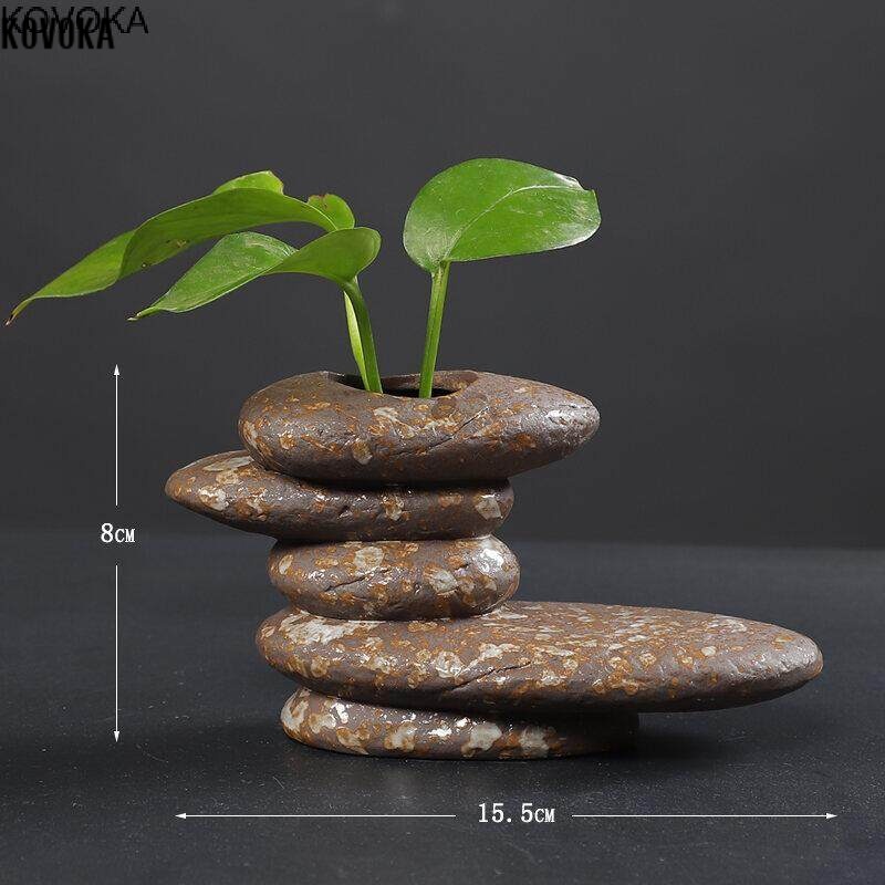 KOVOKA Three Gods of Fortune, Prosperity And Longevity SAMSUNG Decoration Handmade Boutique Can Raise Clay Tea Ornaments Creative Figure Tea Ceremony Tea Set Home Decorations