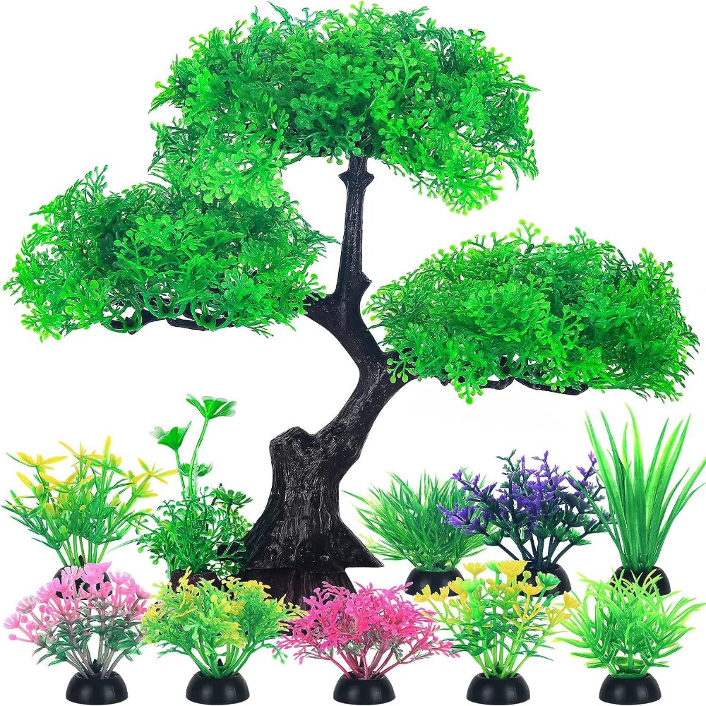 ZENDO12 Nhựa Cây nhân tạo bể cá Hài Hước Giống như thật Cỏ nước mô phỏng Sáng Tạo Dưới Biển Đồ trang trí cây thủy sinh Cho bể cá Betta cá vàng - 2