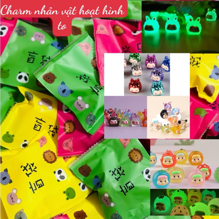 [Charm size To] SET 1-5 Túi mù may mắn charm size to cu te có phát sáng - Mẫu mới liên tục