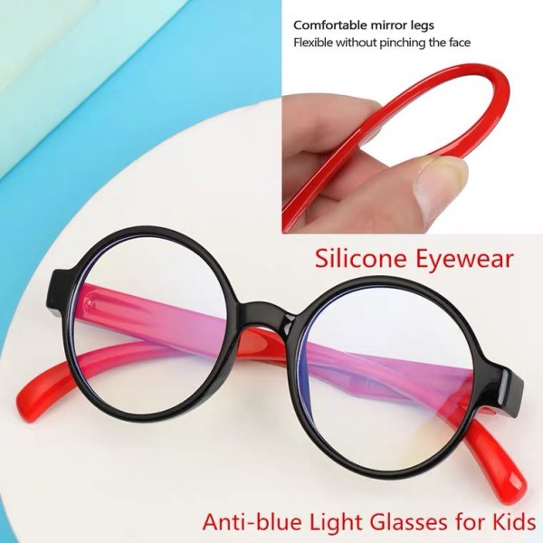 Giá bán Kính học Online cho bé, gọng Silicone siêu bền có thể bẻ cong, mắt kính chống ánh sáng xanh bảo vệ mắt cho bé mã T3104