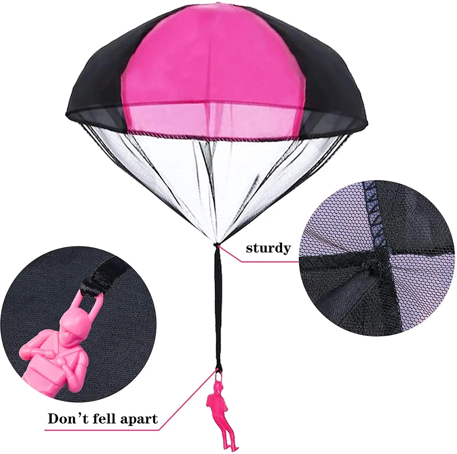 The-Best 5pcs lot Parachute Toy No Tangle Throw Parachute Men Outdoor