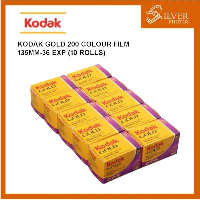 10 rolls Kodak Gold 200 Colour Film 35mm-36