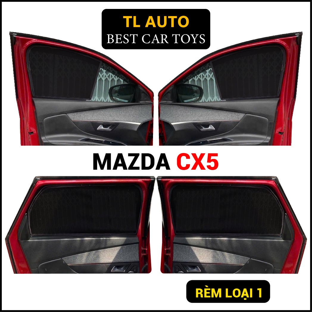 Rèm che nắng nam châm xe Mazda Cx5 TL Auto, Che nắng chống tia UV, Bộ 4 tấm chất lượng loại 1, Bảo hành 2 năm Giá 254,800 Đồng*Miễn phí vận chuyển