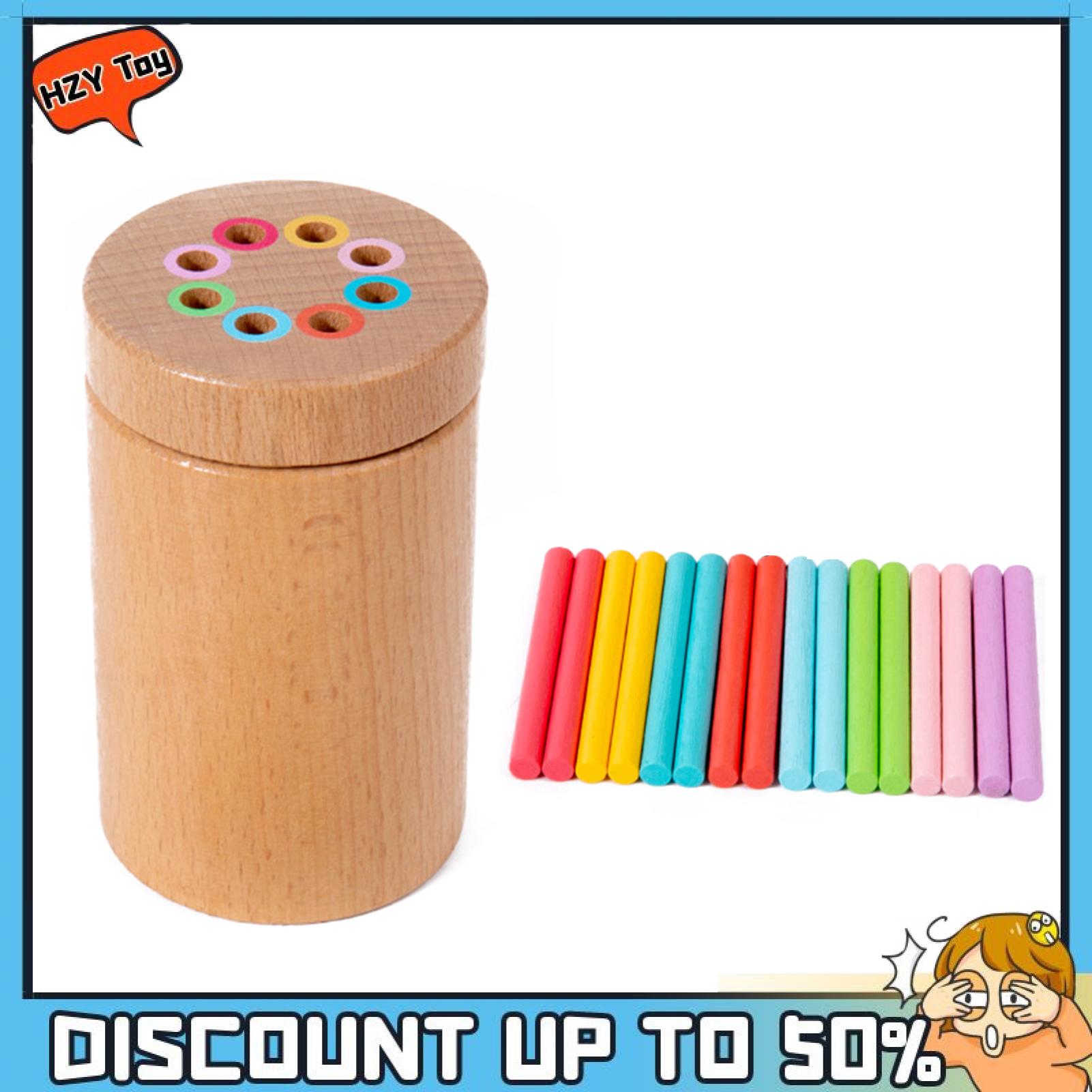 Problem-solving Toddler Activity Wooden Montessori Color Sorting Toy Montessori Color Sorting Toy for 1-3 Year Olds Educational Sensory Matching Game Baby Boys Girls Gift