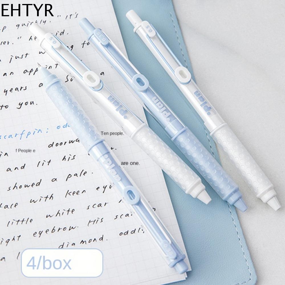 EHTYR 4pcs/set Mực đen/đỏ/xanh dương Bút gel ép mềm Sức chứa lớn Chất lỏng thẳng Bút bi gel lỏng Bút mực gel 0.5mm Bút bi lăn nhanh khô Dụng cụ viết
