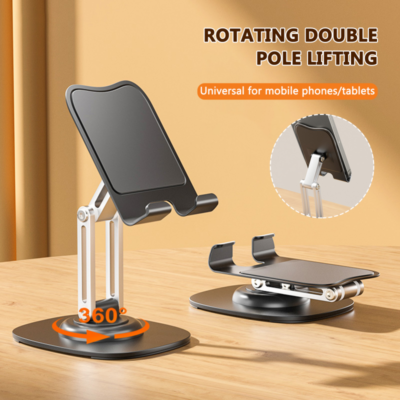 Portable Phone Bracket Folding Adjustable Lift Rotatable Durable Non-Slip Base Phone Stand Stable Tablet Holder Accessories