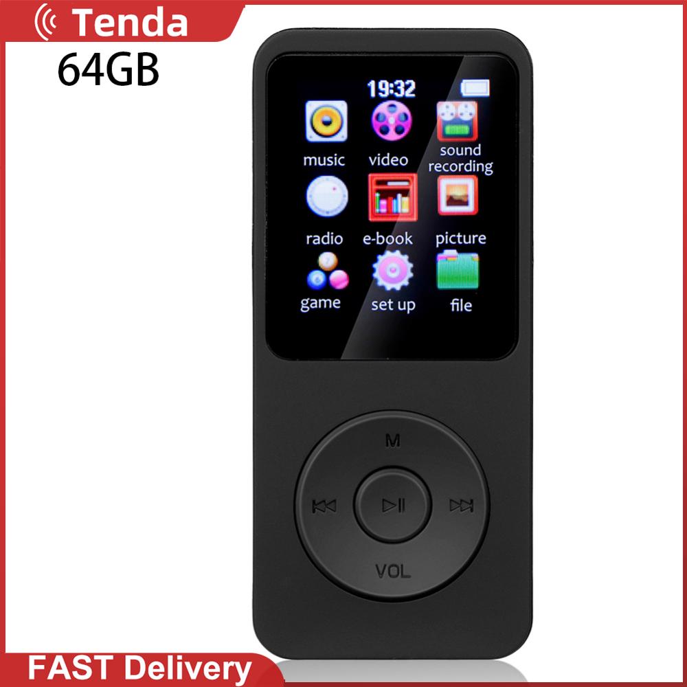 MP3 Player 64GB 1.8inch Color Screen Bluetooth