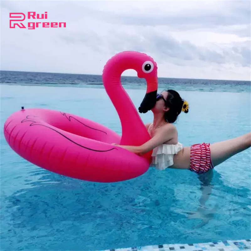120cm Flamingo-shaped Swimming Ring Pool Float Lie