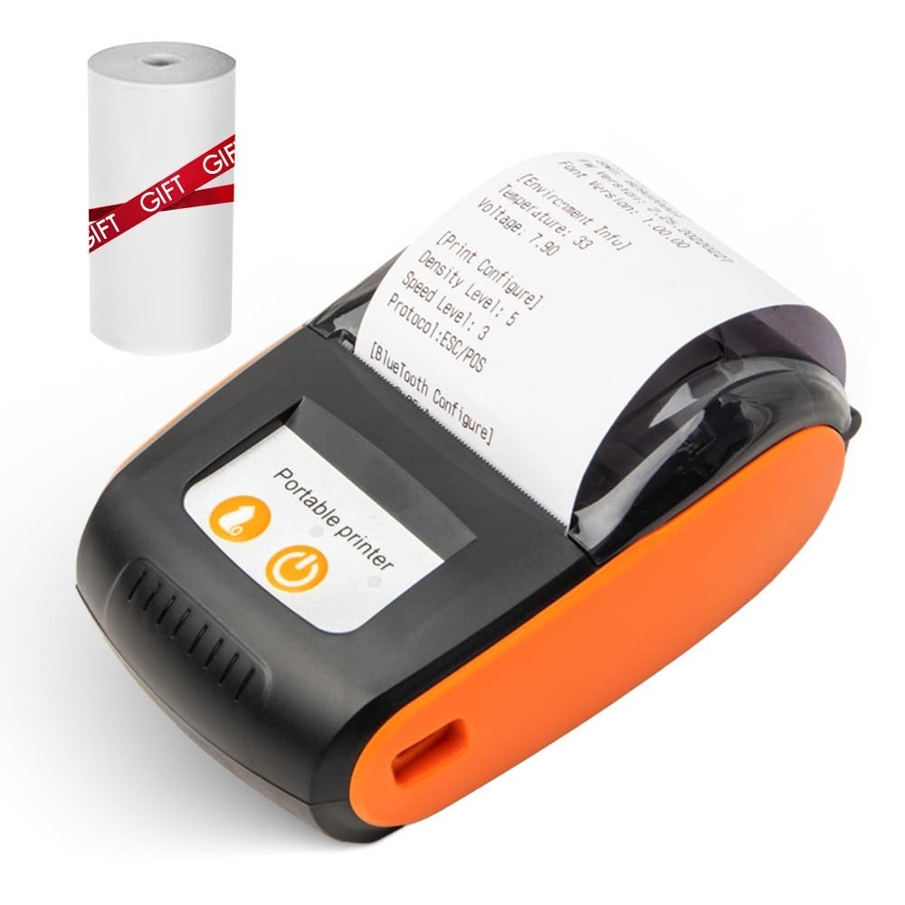 Máy in nhiệt PT-210 Máy in Bluetooth không dây di động Máy in hóa đơn Máy in cầm tay