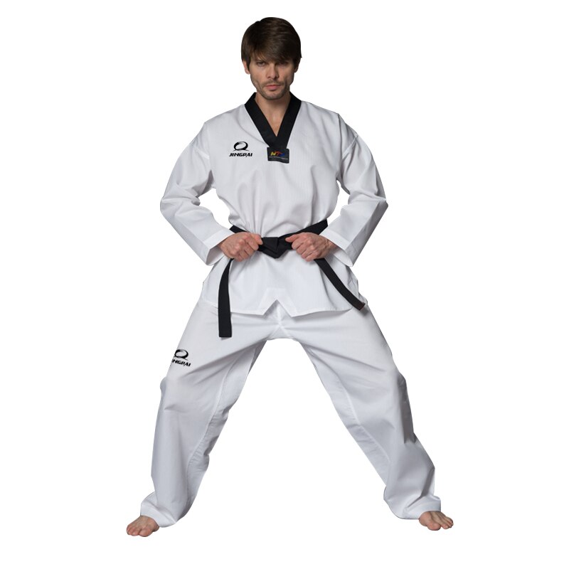 2016 đầu cắm đực mới nữ trẻ em thoáng khí phê duyệt WTF cotton võ phục Taekwondo Karate dobok Trắng ki Mono đồng phục phong cách cơ bản