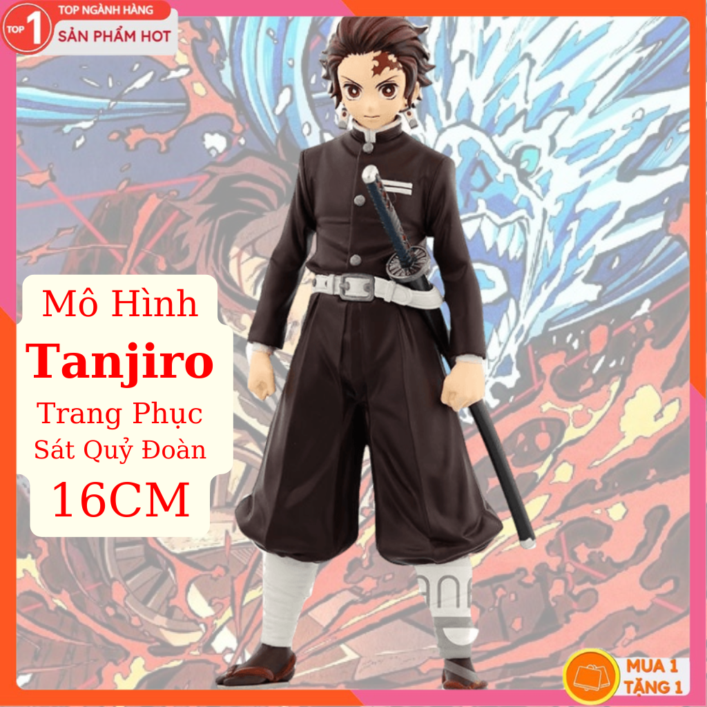 Mô Hình Tanjiro 16cm Trang Phục Sát Quỷ Đoàn Mô hình Kimetsu no Yaiba Cao Cấp, Figure Mô Hình Anmie 