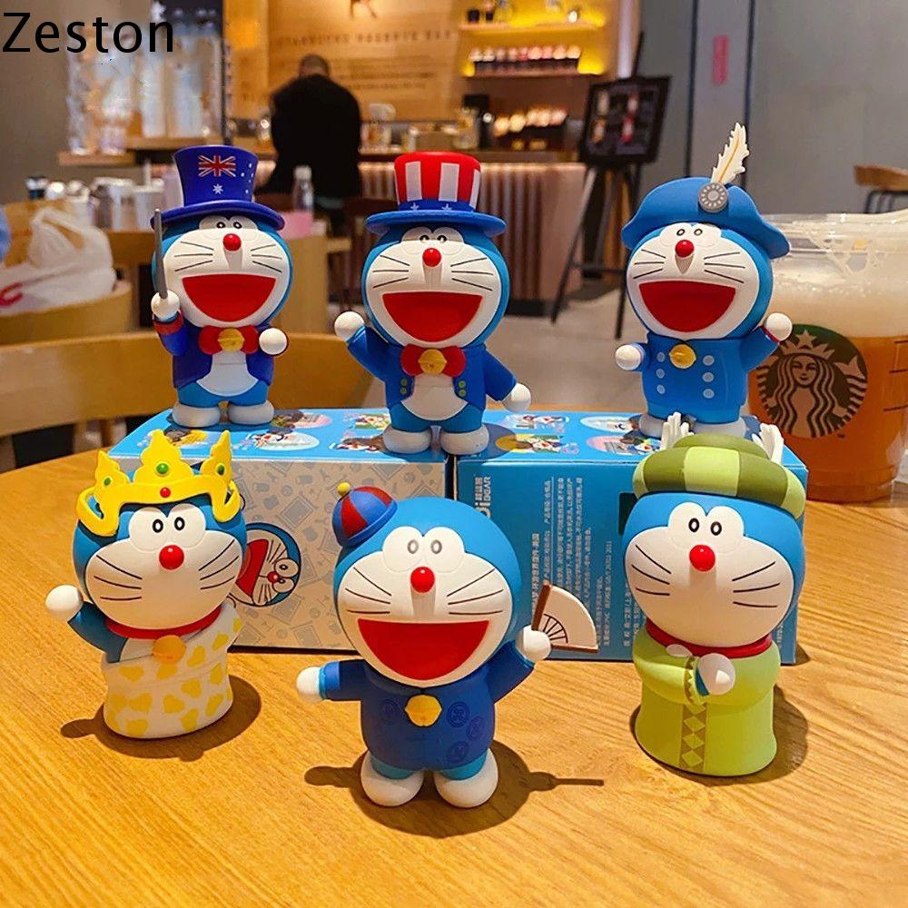ZESTON Sưu tầm cho bạn bè Đồ trang trí Amine Hình hành động Đồ chơi mô hình Vòng quanh thế giới Doraemon