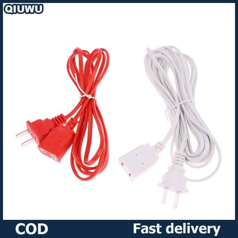 อุปกรณ์ไอทีและแก็ดเจ็ต QIUWU 1.5 2 5 4m 2-Pin Male Extension Cord พร้อมสวิตช์เปิด/ปิดสาย ราคา 36 บาท*ส่งฟรี