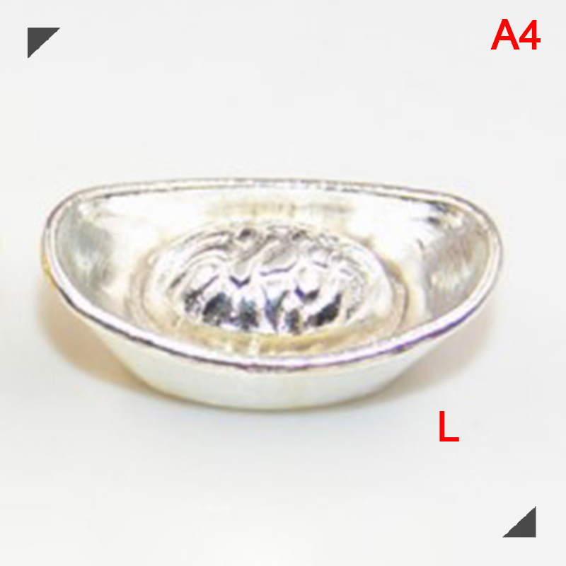 WonderfulBuyinge 10 miếng cái/bộ trang trí hình thỏi vàng bạc Trung Quốc Linh Vật Trang trí may mắn bằng kim loại