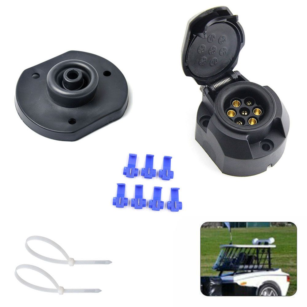 WAGONS DC 12V 7 Pin EU Cắm Towbar Kết nối Ổ Cắm Kéo Linh Kiện Điện Trailer điện Nhiệm Vụ nặng Nề Trailer Xe Tải Xe Tải Kéo Cắm Hệ Thống Dây Điện