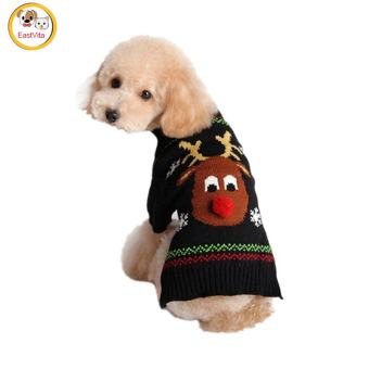 Mùa Đông Dệt Kim Giáng Sinh Pet Quần Áo Ấm chó puppy Dệt Kim Tuần Lộc Bông Tuyết Áo Len