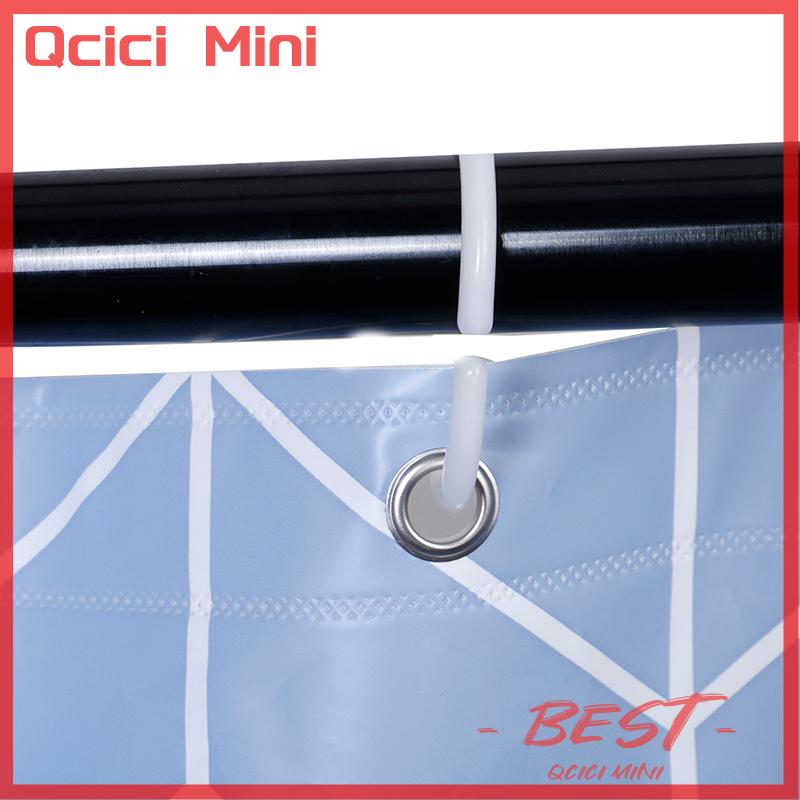 เลือกซื้อ ผ้าม่าน Qcici ผ้าม่านห้องน้ำยาวพิเศษลายเรขาคณิต PEVA วัสดุป้องกันเชื้อรา ราคาพิเศษ มีเก็บเงินปลายทาง