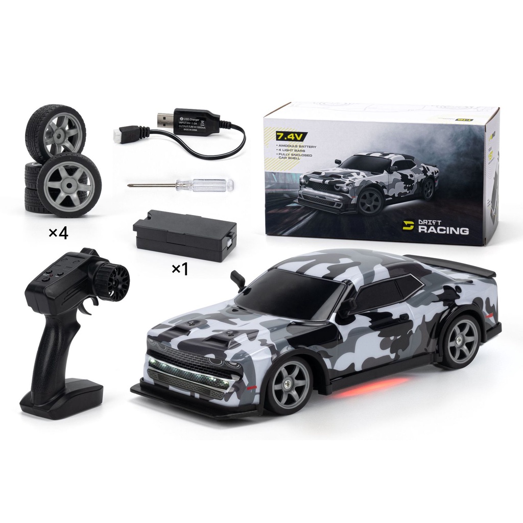 Bộ Xe Đua Điều Khiển Từ Xa ae86 Tốc Độ Cao Tỉ Lệ 1 / 16 tặng bánh drift