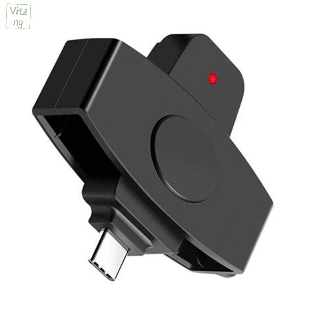 VITANG USB loại C Bộ chuyển đổi đầu đọc thẻ Tốc độ cao Bộ chuyển đổi loại C Đầu đọc thẻ thông minh Đầu nối truyền dữ liệu Nhỏ gọn Đầu đọc thẻ USB C Phụ kiện điện thoại