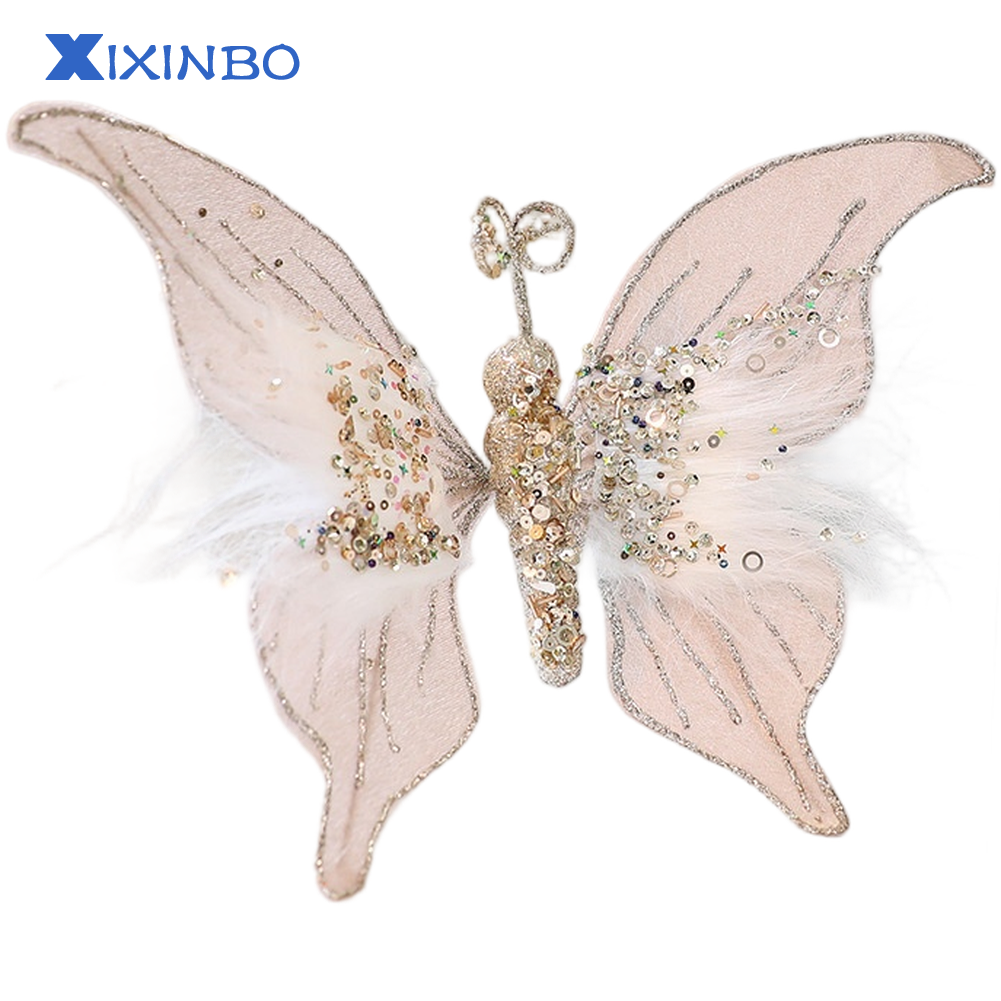 XIXINBO Easy Hanging Christmas Butterfly DIY Holiday Decorations Natural Charm ราคา 169 บาท*ส่งฟรี