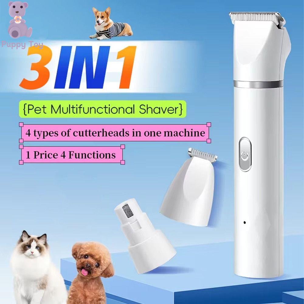 TESDFD Có thể sạc lại Máy cắt tóc cho thú cưng Đa chức năng Tiếng ồn thấp Máy cắt điện Im lặng USB có thể sạc lại Máy cắt tỉa lông thú cưng Chăm sóc mèo