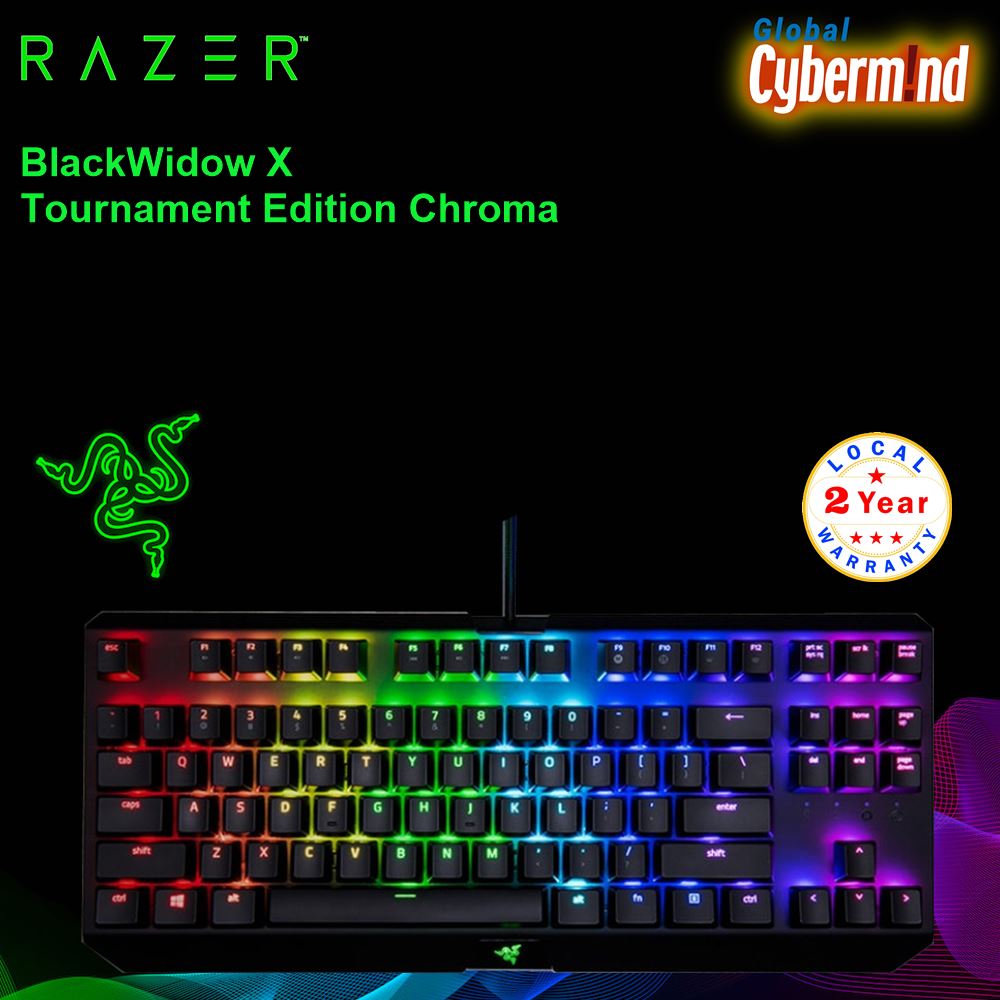 RAZER BLACKWIDOW X Tournament Edition Chroma Gaming Keyboard ( Brought to you by Cybermind ) Singapore