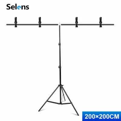 Selens 200x200cm T-Backdrop Stand Metal PVC Background Photography Support System