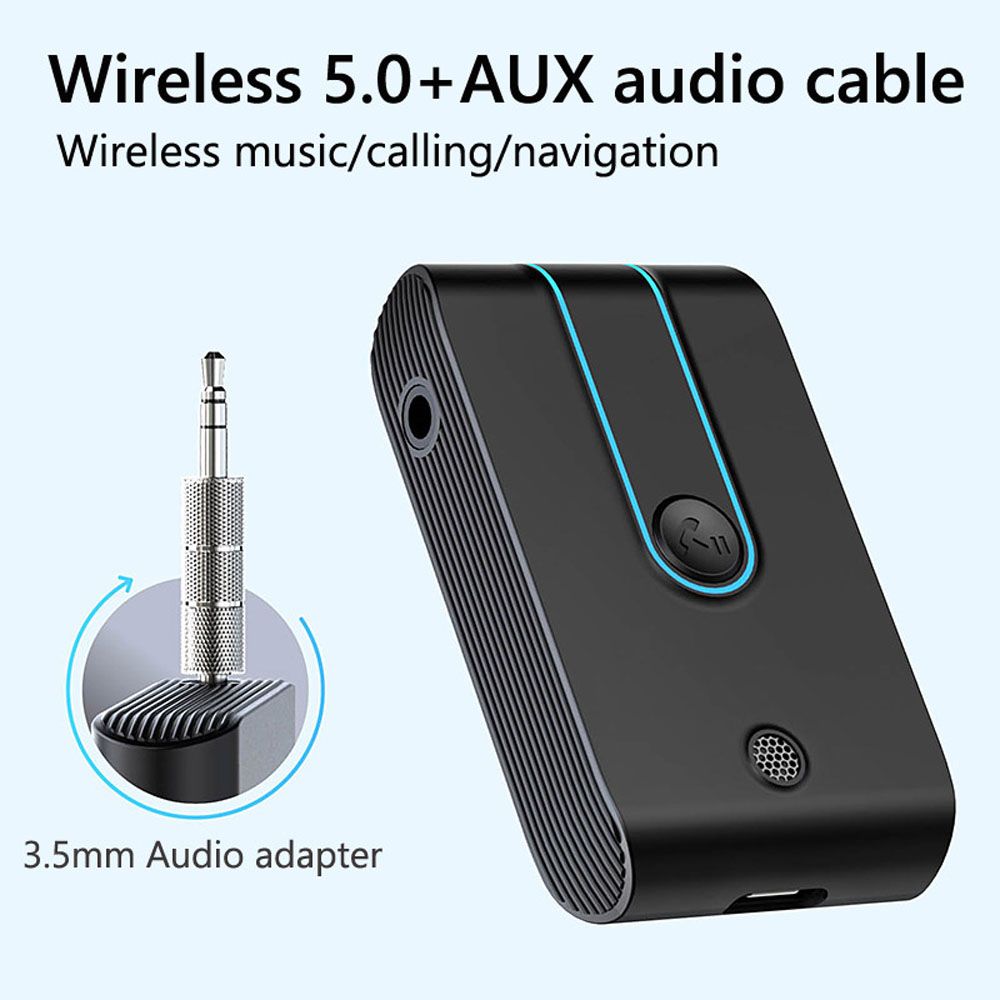 Yuanfenggia Mạng Dongle 3.5mm jack Microphone Bluetooth Adapter bộ phụ kiện xe hơi rảnh tay Bluetooth tương thích AUX Adapter Bộ chuyển đổi không dây thiết bị thu nhận âm thanh Bluetooth 5.0 Receiver