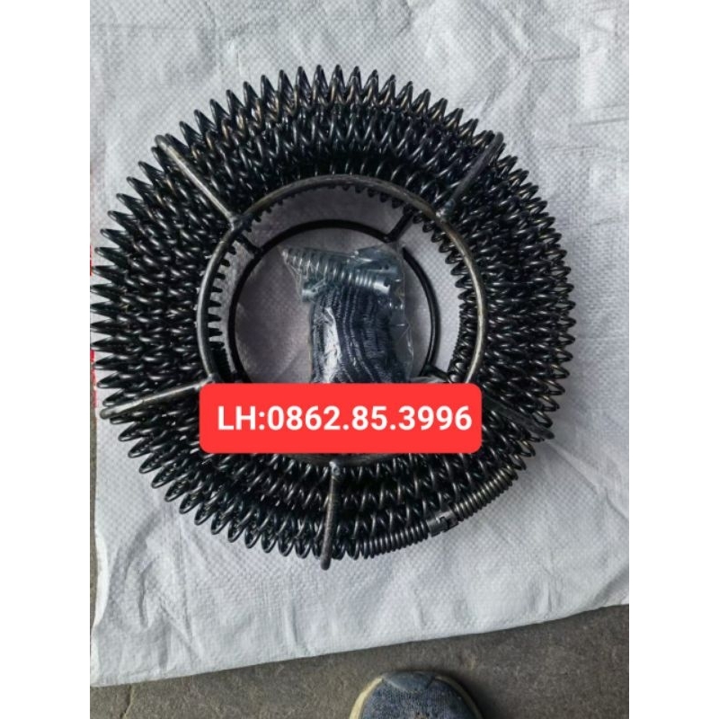Dây thông cống lò xo phi 16 dài 9m đầy đủ phụ kiện free ship