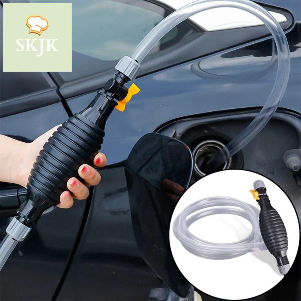 SKJK Hướng dẫn sử dụng Bơm dầu khí cầm tay Phổ thông An toàn Bơm ống xi phông chạy xăng Ống hút Với van dòng chảy Bơm nhiên liệu chuyển dầu Dầu
