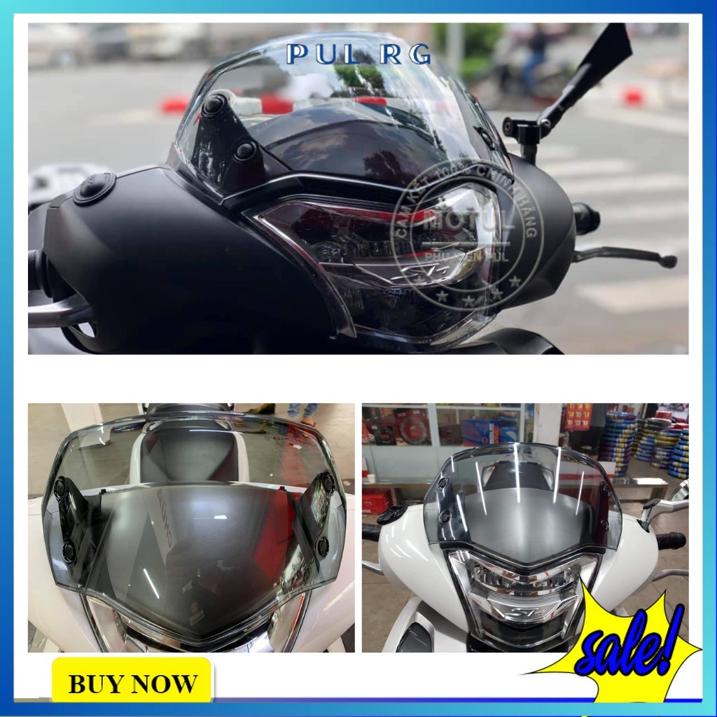 Kính chắn gió sh 2017 2019 sh 125 150 màu đen khói trong suốt zhipat hàng chính hãng