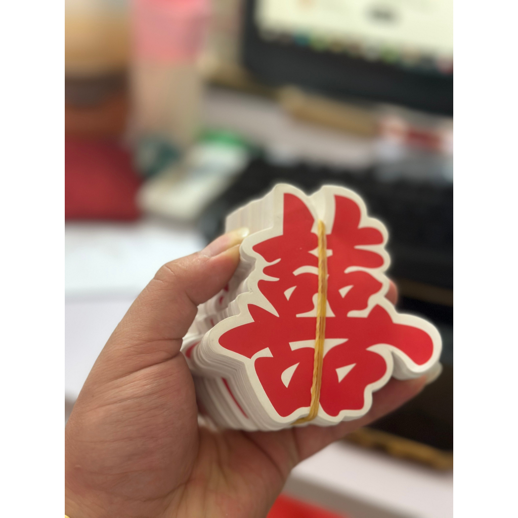 Set 10/20/30 chữ hỷ mini trang trí tiệc cưới - quanghuydecor