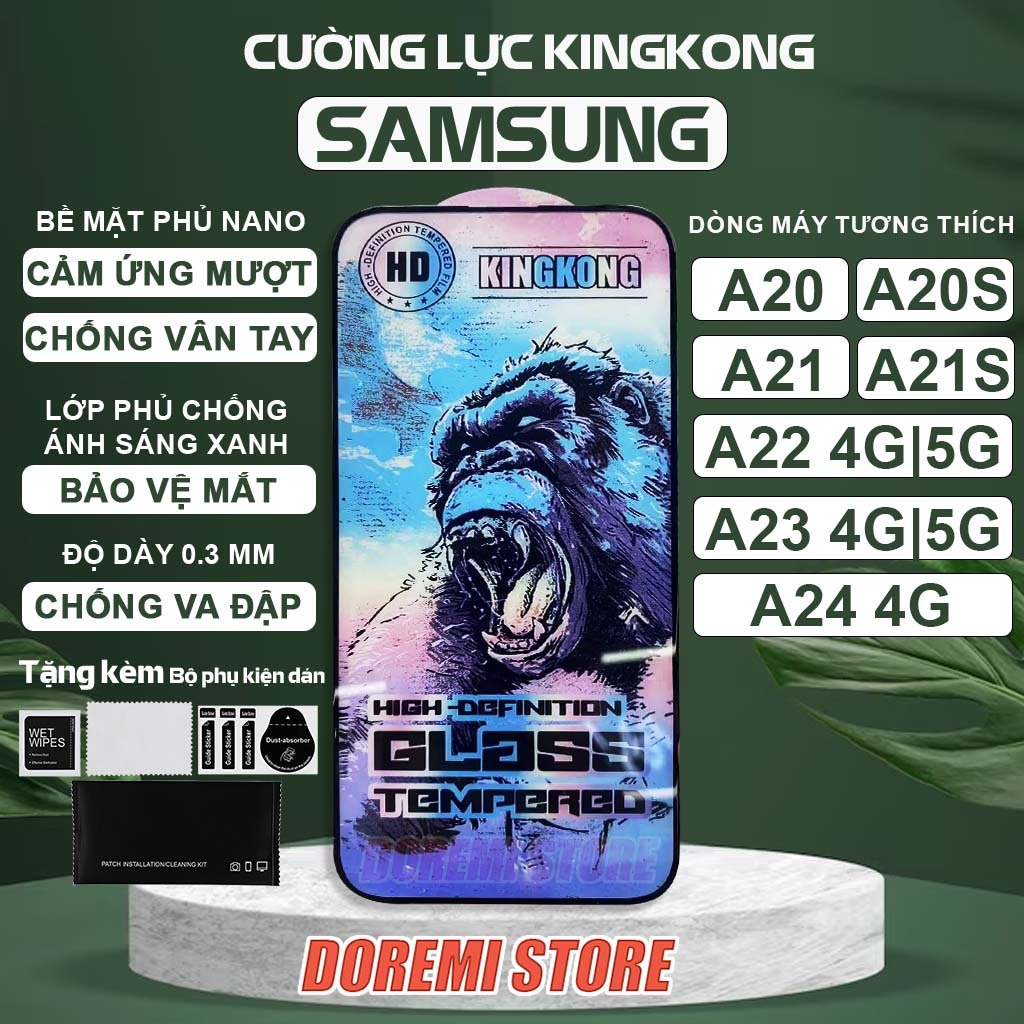 ☺NGHỆ THUẬT☺Kính cường lực Samsung A24 A23 A22 A21 a21s A20 a20s 4G 5g Kingkong mới toàn màn hình, bảo vệ toàn màn hình