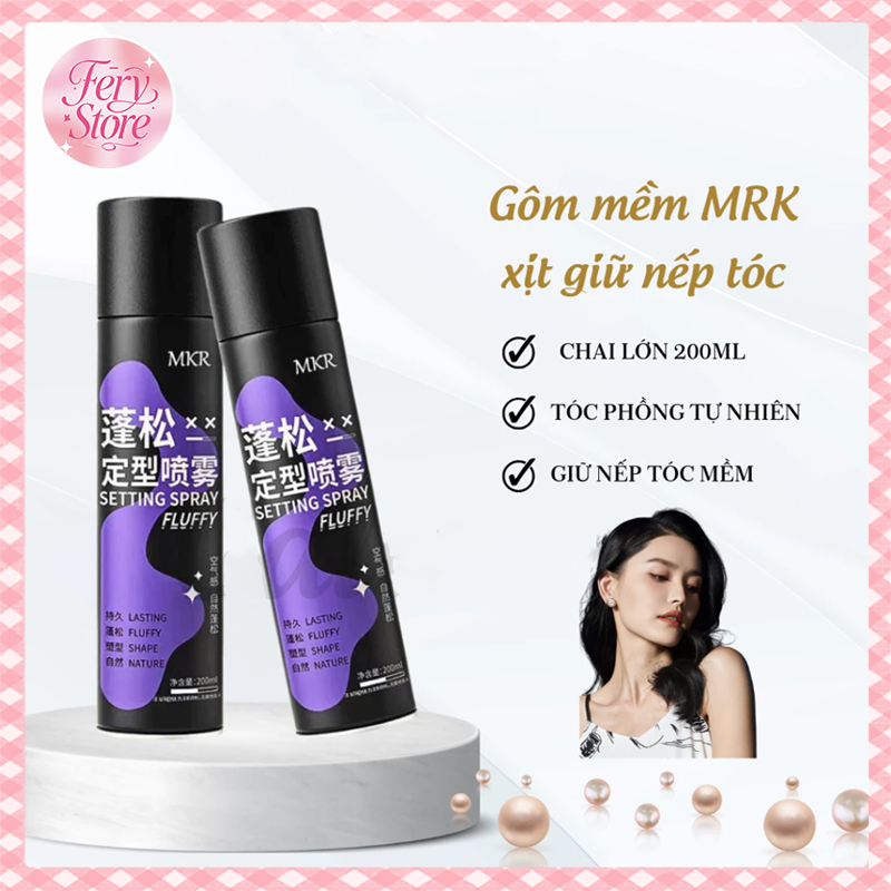 Gôm Xịt Tóc, Gôm Mềm Giữ Nếp Tóc Không Gây Bết, Làm Phồng Chân Tóc, Tạo Kiểu, An Toàn Cho Tóc