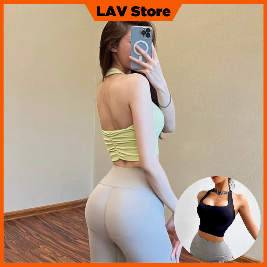 Áo bra tập gym, yoga thể thao nữ, áo bra yếm hở lưng sexy- LAV Store