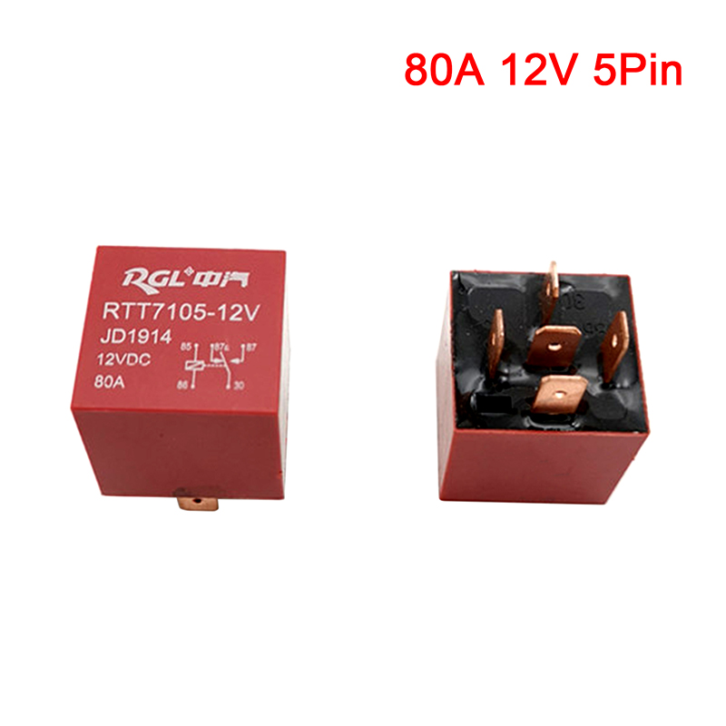 AGBBG Không thấm nước Heavy Duty Relay 4/5pin DC 24V 12V 80A đèn pha ô tô xe tiếp sức