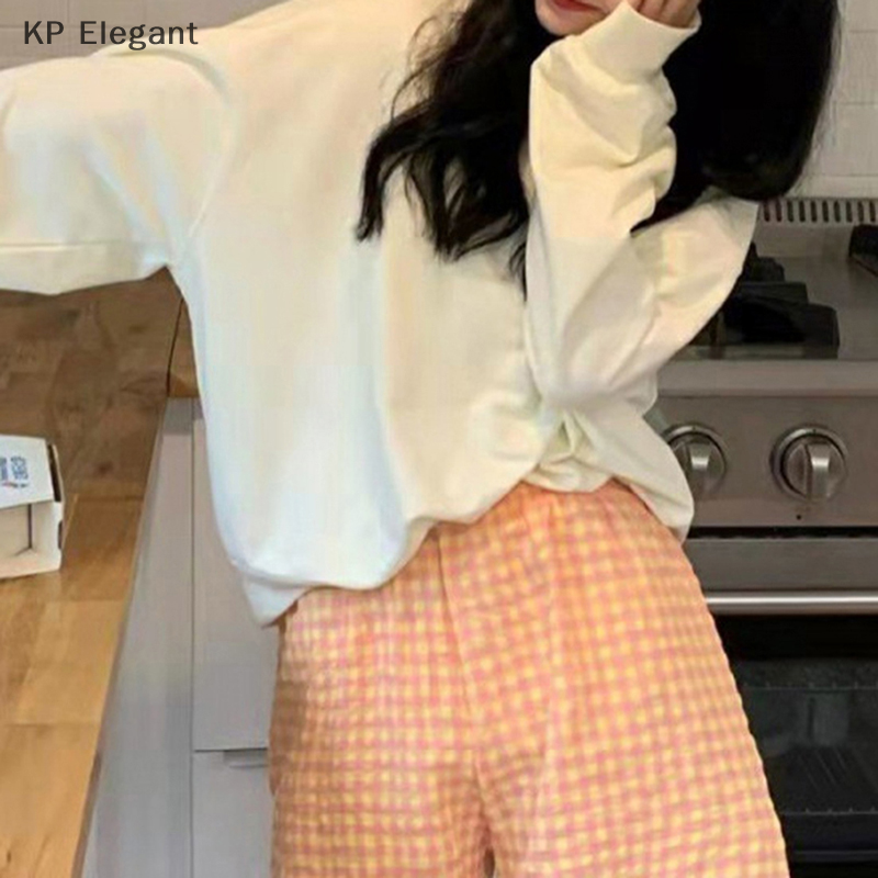 HOUZHOU Japanese Kawaii Pants Women Wide Leg Cute Sweatpants Sweet