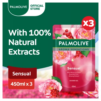 Palmolive Aroma Therapy Sensual Shower Gel 450ml Refill [Bundle of 3] (1506329-3)
