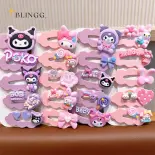 VINTLOOK  Phim hoạt hình dễ thương Bộ Kẹp Tóc cô gái ngọt ngào phụ kiện cặp Tóc Mây
