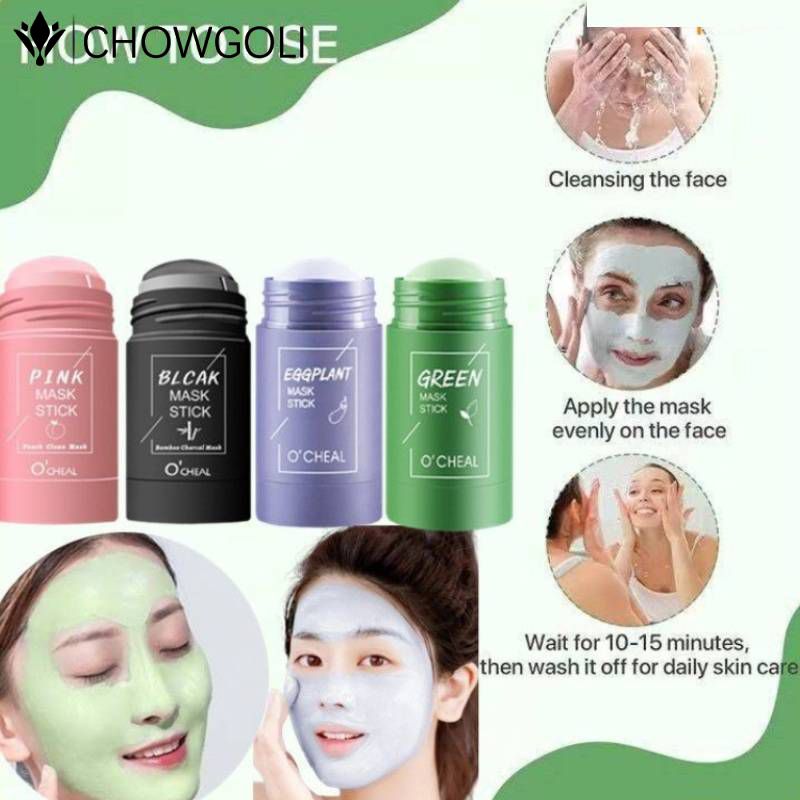 CHOWGOLI Cleansing Green Tea Mask stick clean tips mask oil control solid mask stick moisturizing and hydrating