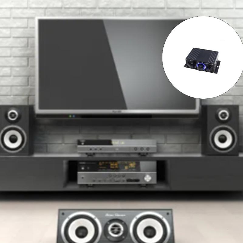 12V Mini Âm Thanh Bộ khuếch đại công suất kênh đôi 20W + 20W Hifi Kỹ Thuật Số âm thanh nổi Bộ khuếch đại công suất Nhà Xe Đài Phát Thanh Microphone